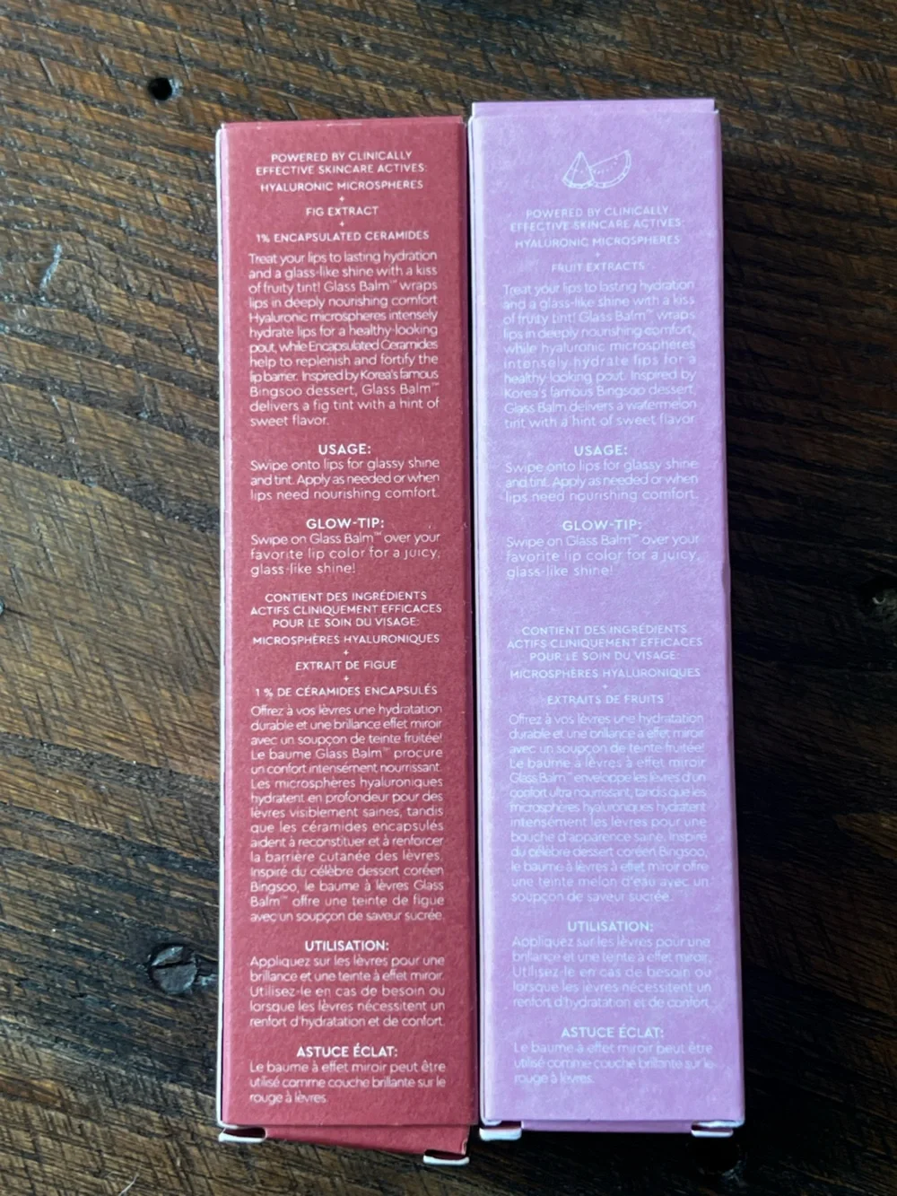 NWT - Glow Recipe - Glass Balm Lip Balm - Fig Bingsoo & Watermelon Bingsoo